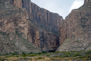 Santa Elena Canyon in Big Bend the other end of the Rio Grande.