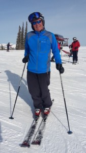 Spring skiing gear.